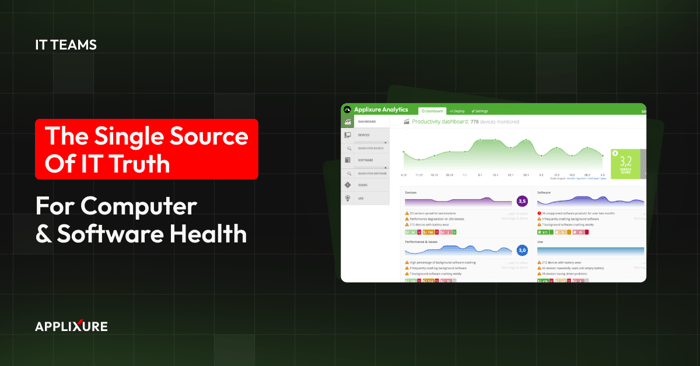 Applixure Analytics Banner - The Single Source Of IT Truth For Computer &amp; Software Health