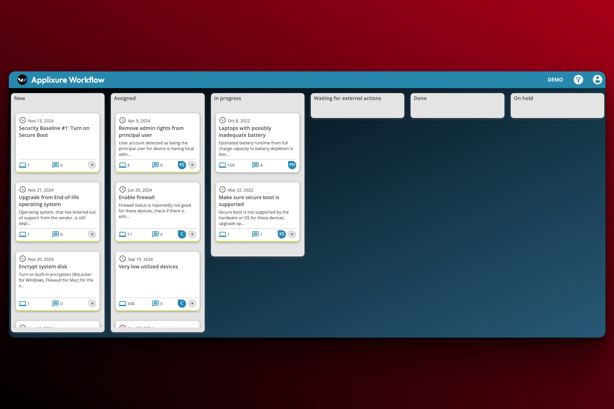 Applixure Workflow Dashboard