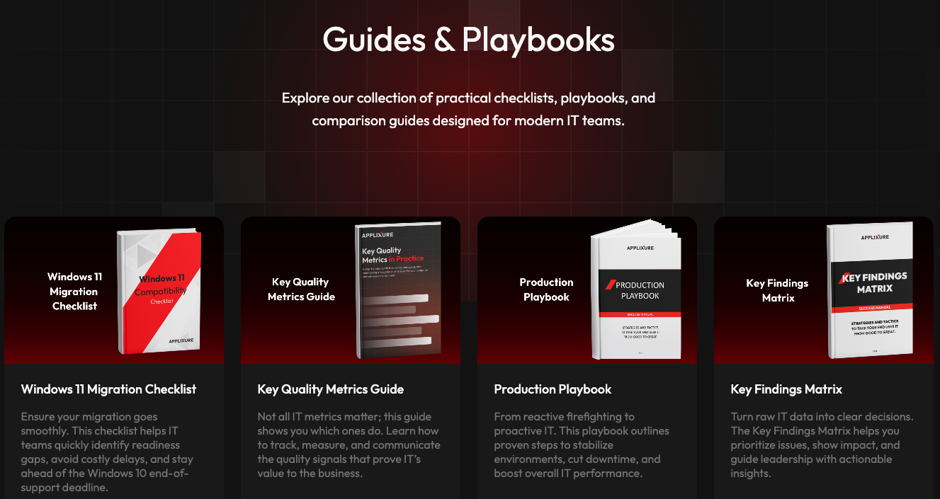 guides &amp; playbooks screenshot update